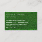 Grüne Visitenkarte (Rückseite)