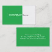 grüne Visitenkarte (Vorne/Hinten)