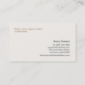 Grüne Visitenkarte für den Zen-Leaf-Heiler (Rückseite)