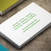 Grüne Visitenkarte für Rasenpflege