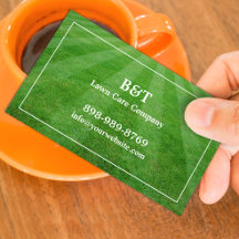 Grüne Visitenkarte für Rasenpflege