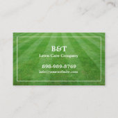 Grüne Visitenkarte für Rasenpflege (Vorderseite)