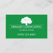 Grüne Visitenkarte für Rasenpflege und Landung (Vorderseite)