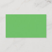 Grüne Visitenkarten für solide Frühlings Visitenkarte (Rückseite)