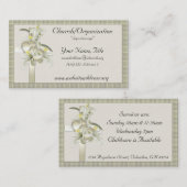 Grüne Visitenkarten mit Gold Cross/Herz/Blume Visitenkarte (Vorne/Hinten)