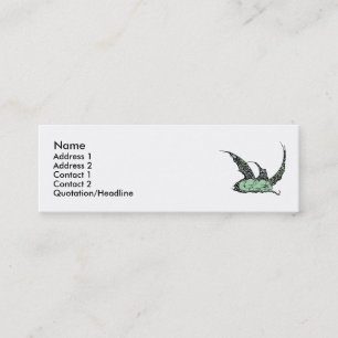 (Grüne) Visitenkarten SchlafensDragonette Mini Visitenkarte