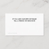 Grüne Visitenkarten Visitenkarte (Rückseite)