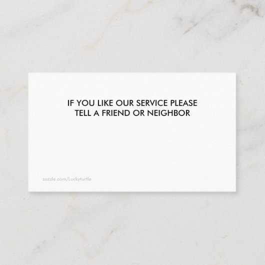 Grüne Visitenkarten Visitenkarte (Rückseite)