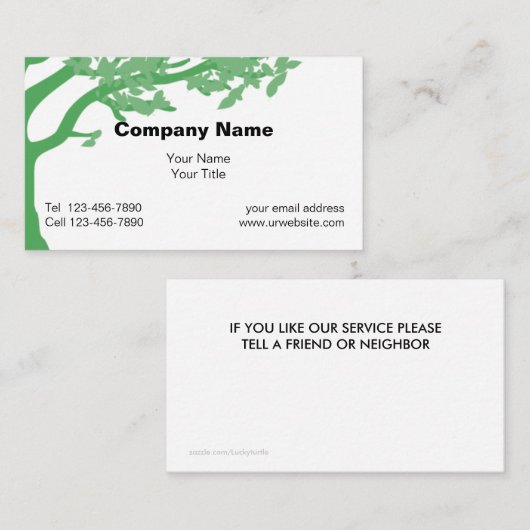 Grüne Visitenkarten Visitenkarte (Vorne/Hinten)