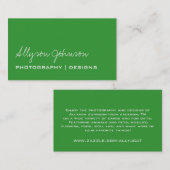 Grüne Visitenkarten Visitenkarte (Vorne/Hinten)