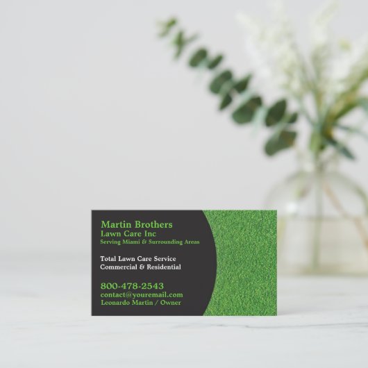 Grüne Visitenkarten Visitenkarte (Stehend Vorderseite)