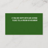 Grüne Visitenkarten Visitenkarte (Rückseite)