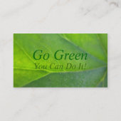 Grüne Visitenkarten Visitenkarte (Rückseite)