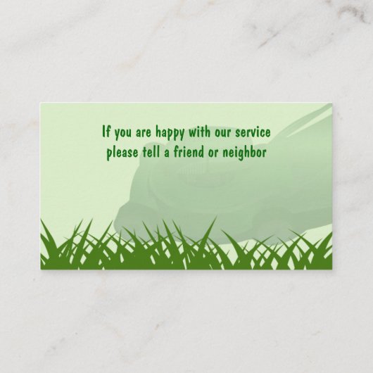 Grüne Visitenkarten Visitenkarte (Rückseite)