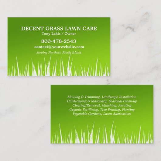 Grüne Visitenkarten Visitenkarte (Vorne/Hinten)