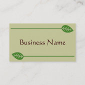 Grüne Visitenkarten Visitenkarte (Rückseite)