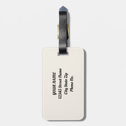 Grüne Vögel Blumengewässer Silberfarben Glitzer Gepäckanhänger (Rückseite vertikal)