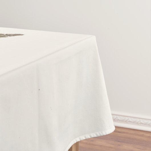 Grüne Vögel Blumengewässer Silberfarben Glitzer Tischdecke (Beispiel)