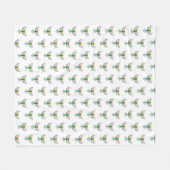 Grüne Vögel fliegen Fleece Blanket (Vorderseite (Horizontal))