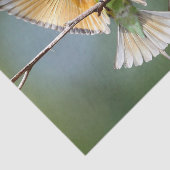 Grüne Vögel Frolisch auf dem Baumfoto Seidenpapier (Ausschnitt)