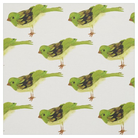 Grüne Vögel Stoff (Muster)