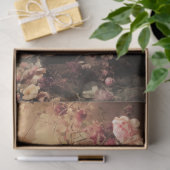 Grüne Vögel und lebhafte Blüten, Ätherische Bäume Seidenpapier (Geschenk)