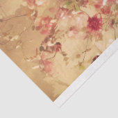 Grüne Vögel und lebhafte Blüten, Ätherische Bäume Seidenpapier (Ausschnitt)