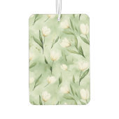 Grüne Vögel Weiße Blumen Baum Autolufterfrischer (Rückseite)