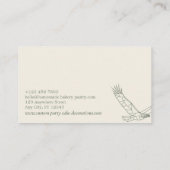 Grüne Vogelgewächse Visitenkarte (Rückseite)