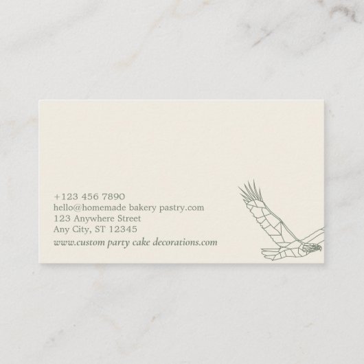 Grüne Vogelgewächse Visitenkarte (Rückseite)