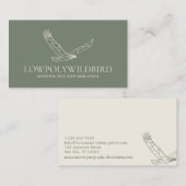 Grüne Vogelgewächse Visitenkarte (Vorne/Hinten)