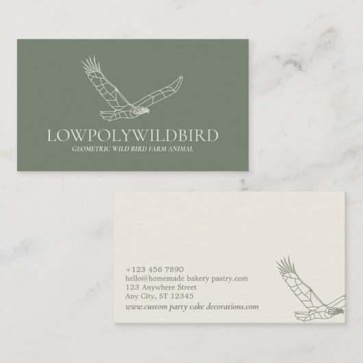 Grüne Vogelgewächse Visitenkarte (Vorne/Hinten)