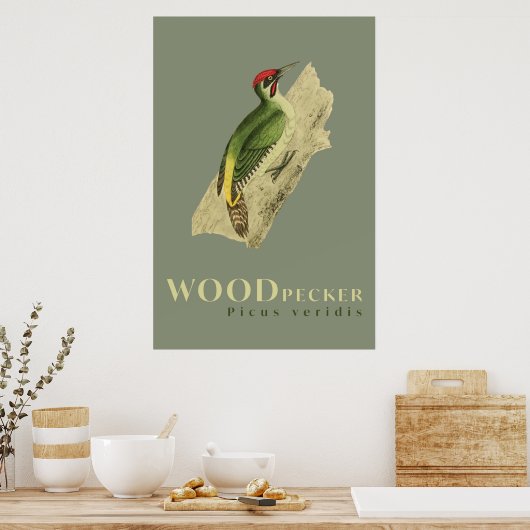 Grüne Vogelpfeife Poster (Küche)