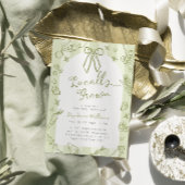 Grüne, vor Ort gezüchtete Bauern Kinderdusche Einl Einladung