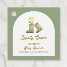 Grüne, vor Ort gezüchtete Blumenstiefel Babydusche