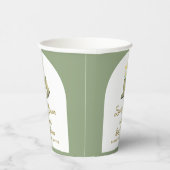 Grüne, vor Ort gezüchtete Blumenstiefel Babydusche Pappbecher (Rechts)