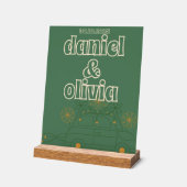 Grüne Vosvos Minimale Hochzeit Acrylschild (Winkel)