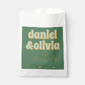 Grüne Vosvos Minimale Hochzeit Geschenktütchen (Vorderseite)