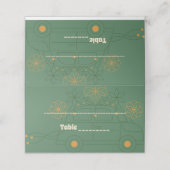 Grüne Vosvos Minimale Hochzeit Platzkarte (Außenseite Aufgefaltet)