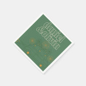 Grüne Vosvos Minimale Hochzeit Serviette (Ecke)