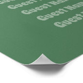 Grüne Vosvos Minimale Hochzeitsstipps Poster (Ecke)