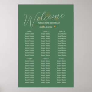 Grüne Vosvos Minimale Hochzeitsstipps Poster