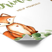 Grüne Wald-Baby-Shower-Getränke-Schild Poster (Ecke)