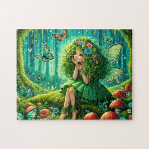 Grüne Wald Fee Puzzle