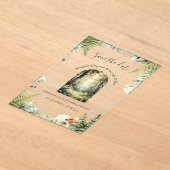 grüne Wald-Wasserfarben-Boho-Hochzeit Acryleinladungen (Ablage )