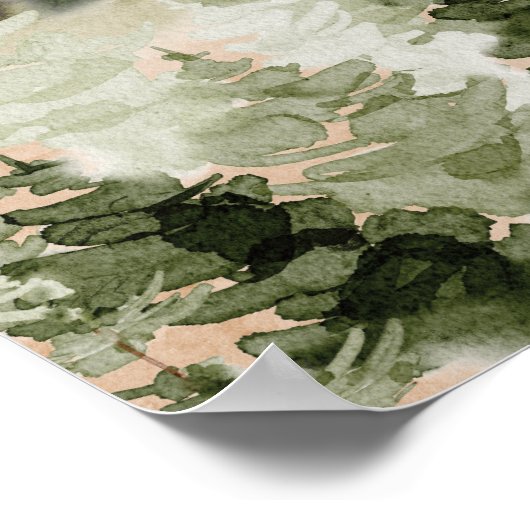 Grüne Waldallee Kunst Poster (Ecke)