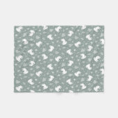 Grüne Waldbärchen Fleecedecke (Vorderseite (Horizontal))