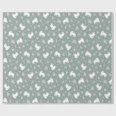 Grüne Waldbärchen Geschenkpapier (Flach)