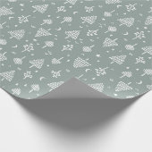 Grüne Waldbaume Geschenkpapier (Ecke)