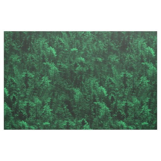 Grüne Waldbäume wiederholen Muster Stoff (Fat Quarter (45,7 x 55,9 cm))